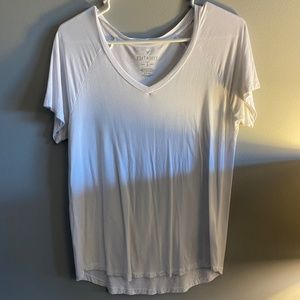 White V-Neck Top